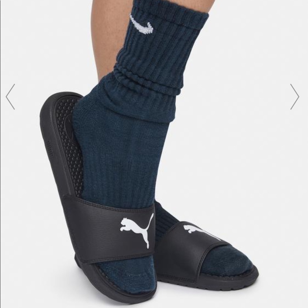 PUMA Black Cool Cat Slide Sandals 9